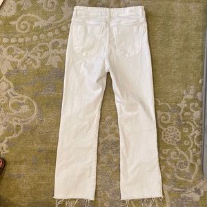 Zara straight leg white jeans size 4